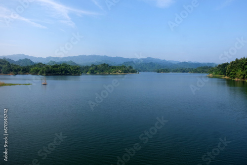 The beauty of Kaptai Lake attracts tourists in Rangamati, Chittagong, Bangladesh. Kaptai lake is one of the best natural attraction in Bangladesh. It is the main man-made artificial lake in Bangladesh