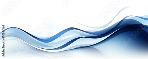 Fresh navy blue wave design element on white background Generative AI