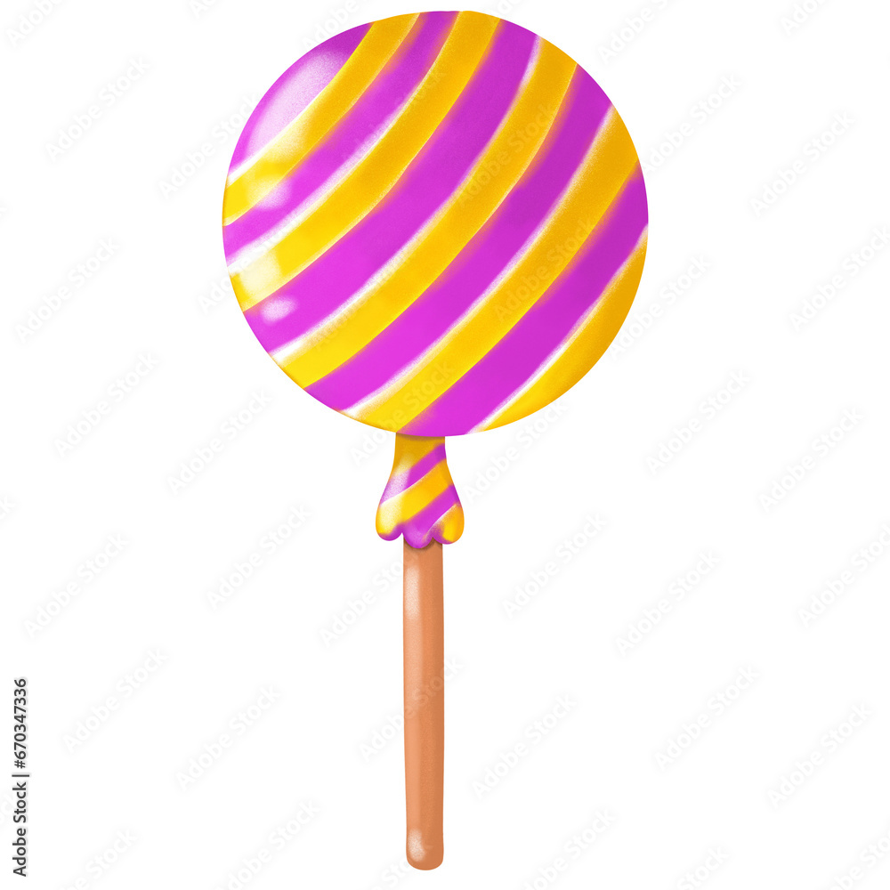 a lollipop with a striped top and bottom a lollipop with a striped top and bottom