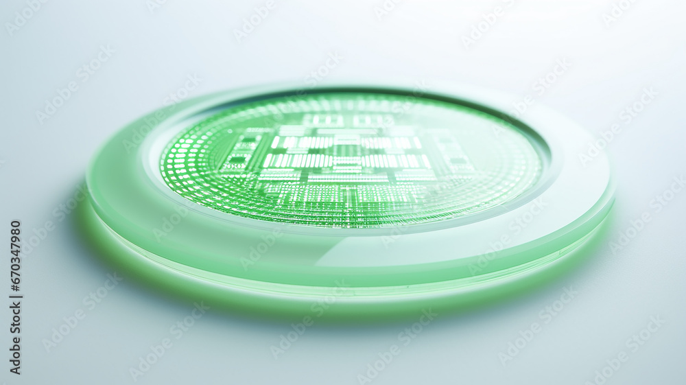 green light fluorescent button isolated on the background of computer graphics website design green light fluorescent button isolated on the background of computer graphics website design