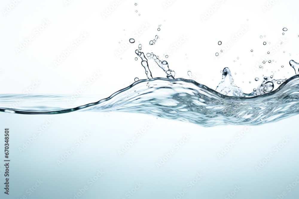 Fresh water background element minimalist style on white background Generative AI Fresh water background element minimalist style on white background Generative AI