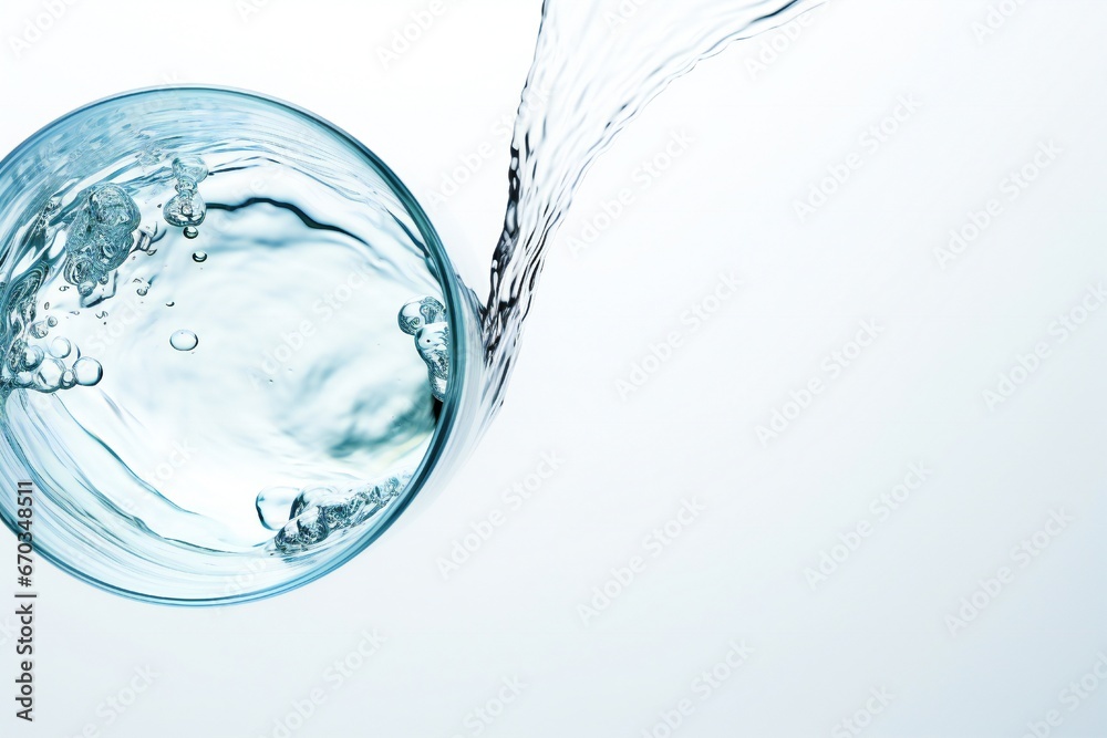 Fresh water background element minimalist style on white background Generative AI Fresh water background element minimalist style on white background Generative AI