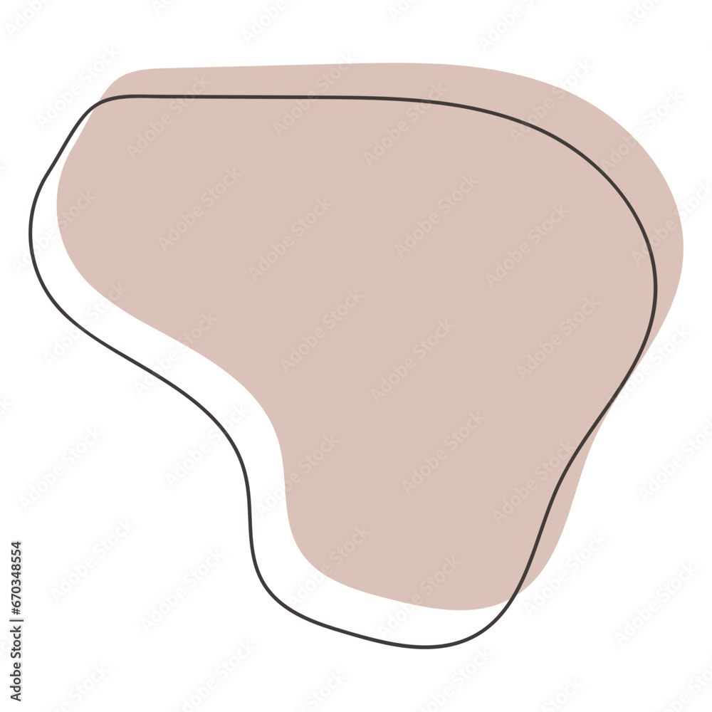 abstract blobs brown and outline for background abstract blobs brown and outline for background
