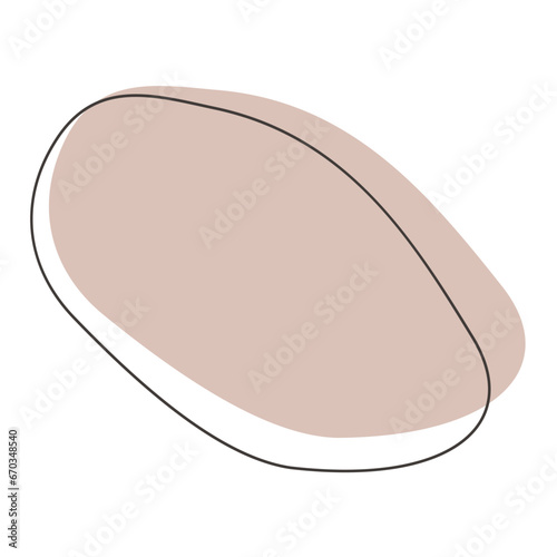 abstract blobs brown and outline for background