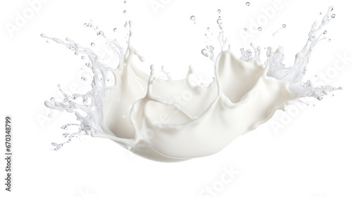 milk splash on the transparent background