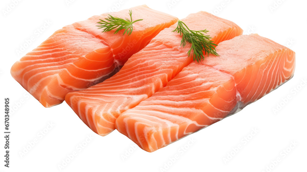 salmon meat on the transparent background salmon meat on the transparent background