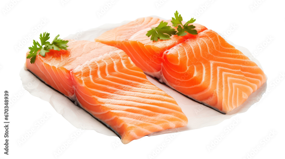 salmon meat on the transparent background salmon meat on the transparent background