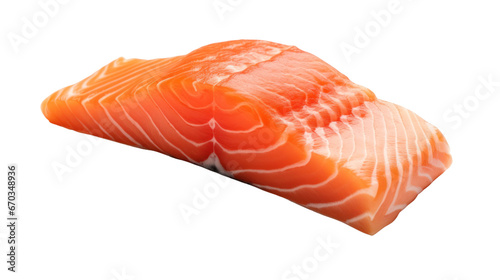 salmon meat on the transparent background