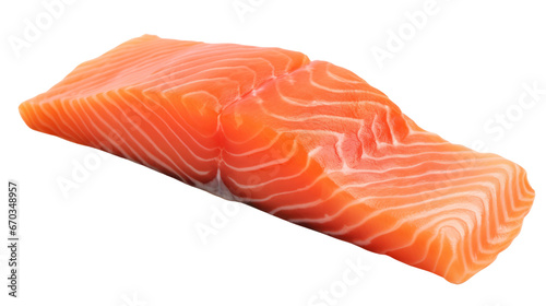 salmon meat on the transparent background photo