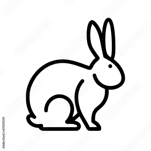 rabbit icon illustration © Stockgiu