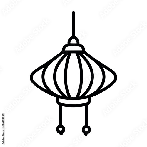 chinese lamp icon illustration