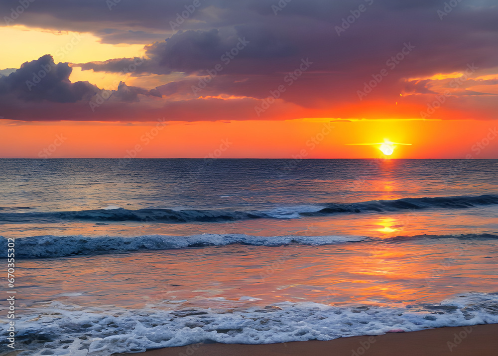 Fototapeta premium sunset. Generate AI