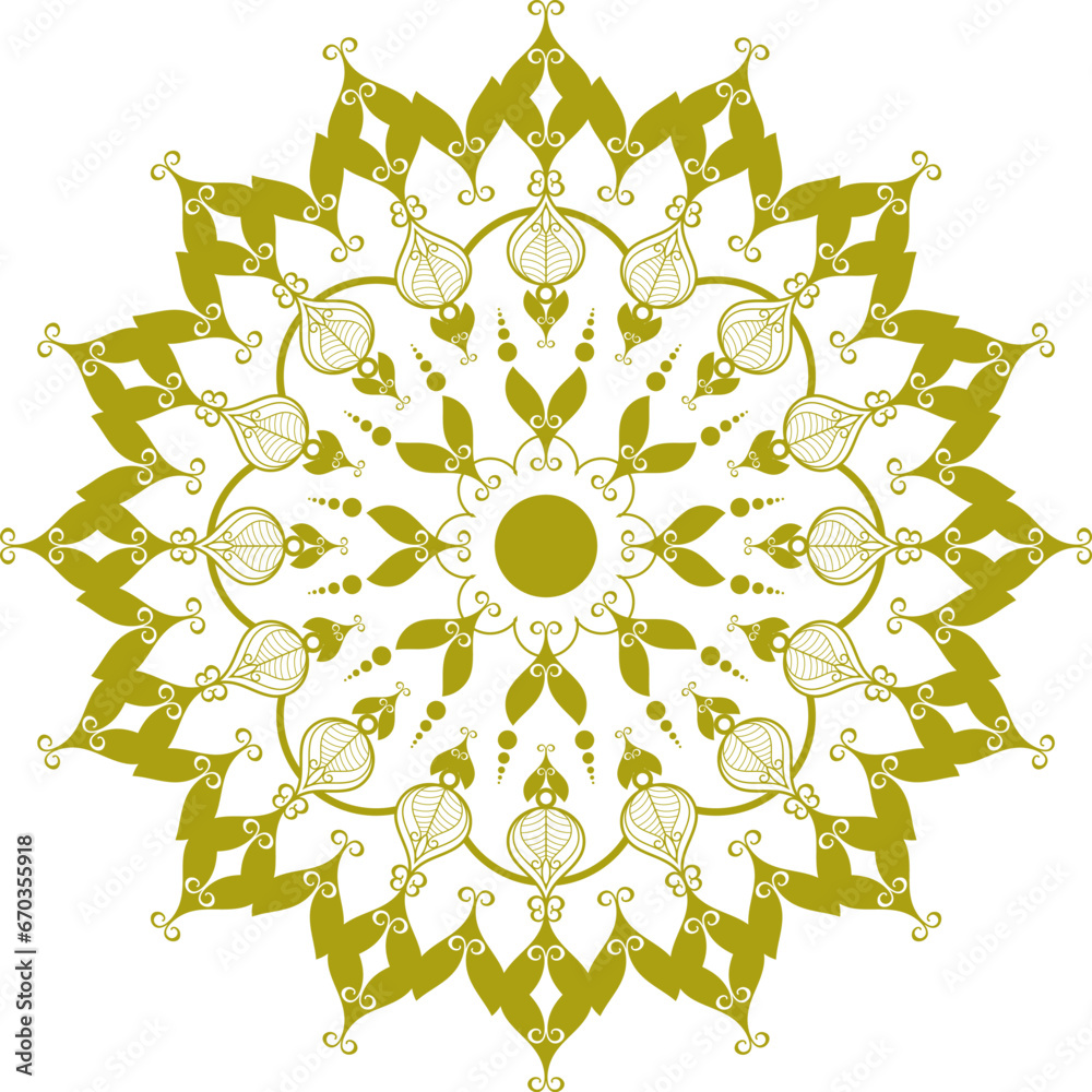 Elegant mandala background vector illustration design. pattern Unique mehndi designs symbol for meditation yoga logo,henna design,muslim wedding ornament, hindu tattoo ,healing logo,villa logo,wellnes - obrazy, fototapety, plakaty 