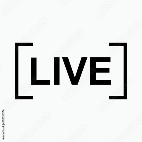 Live Streaming Icon. Broadcast Direct Symbol - Vector.