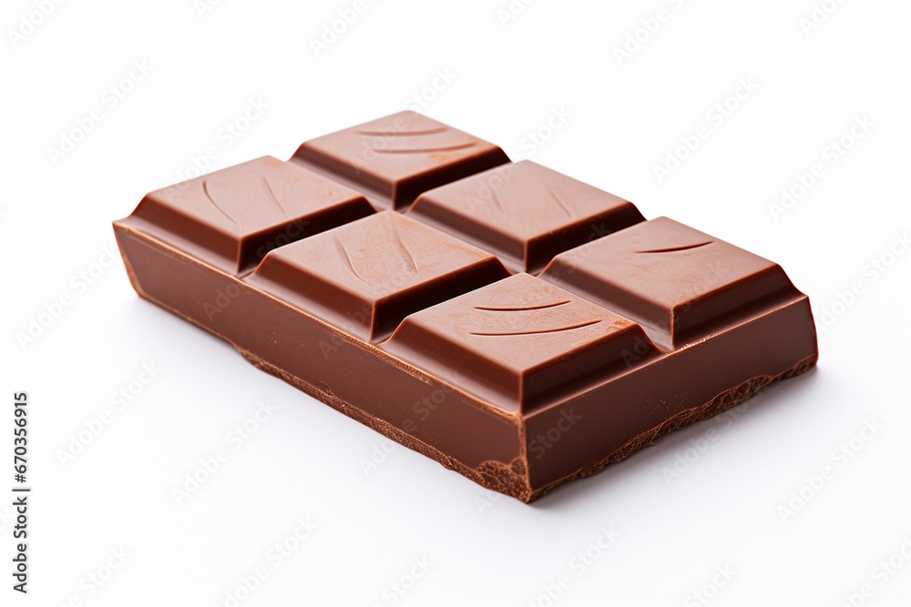 chocolate bar isolated on white generative ai