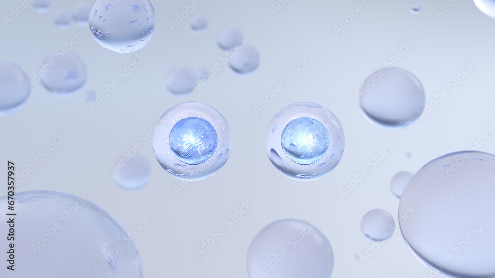 Cosmetic blue bubble 3D rendering Background with moisturizing design. A science background with bubbles on water. Design of a cosmetic serum bubble. Cosmetic blue bubble 3D rendering Background with moisturizing design. A science background with bubbles on water. Design of a cosmetic serum bubble.