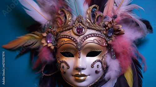 carnival mask on black HD 8K wallpaper Stock Photographic Image  © AA