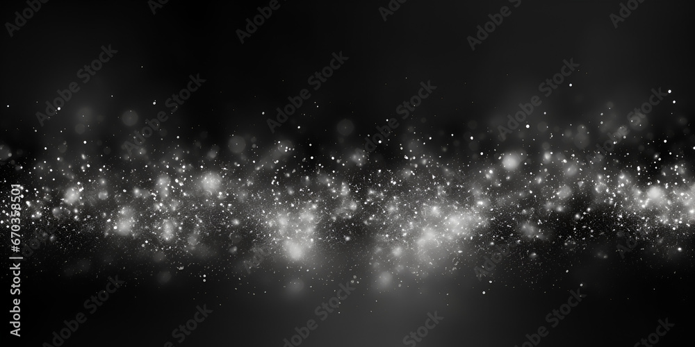 Hite dust white sparks stars, "Glittering White Stars and Dust Particles", "Shimmering White Dust with Celestial Stars" - obrazy, fototapety, plakaty 