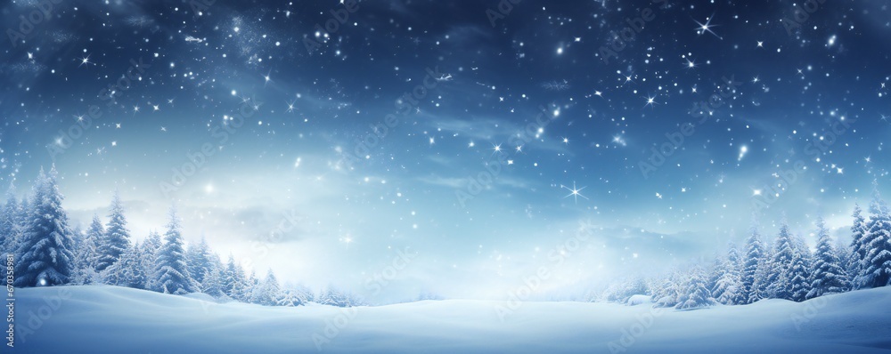 Magical dramatic snow theme winter background Generative AI Magical dramatic snow theme winter background Generative AI