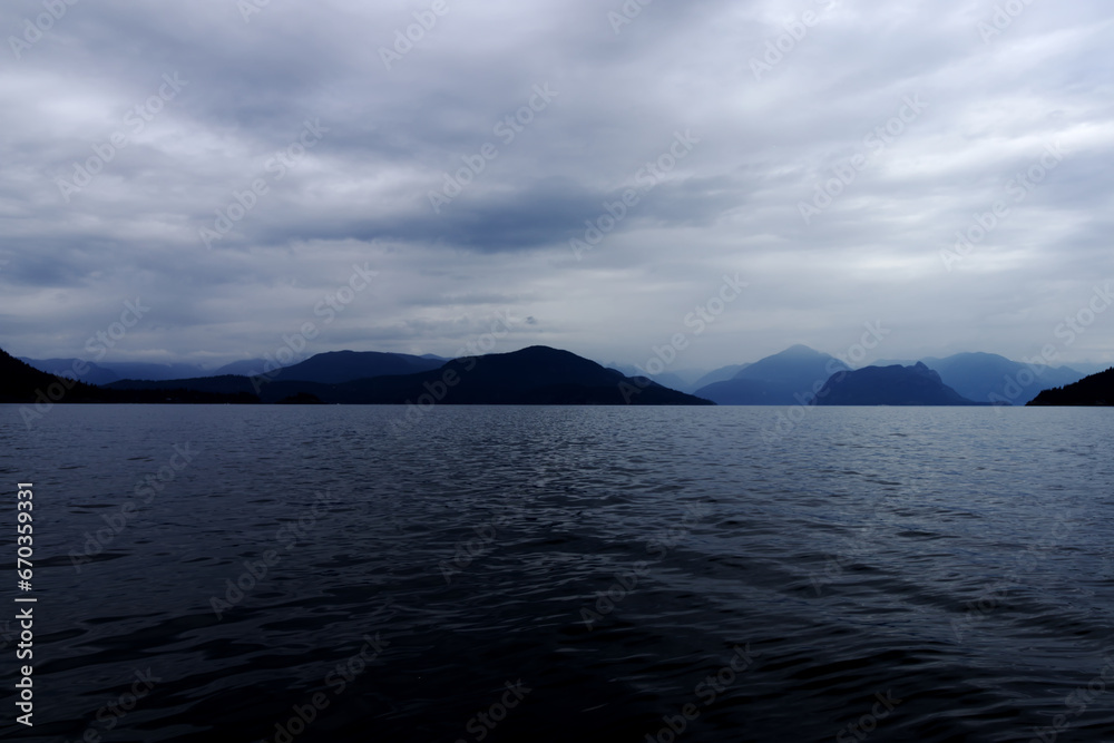 Howe Sound Island's Mountains - Pacific Ocean