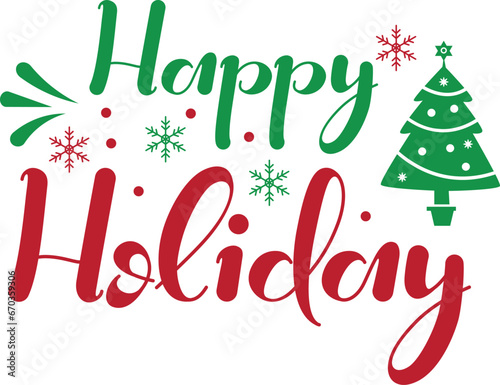 happy holiday svg t shirt design photo