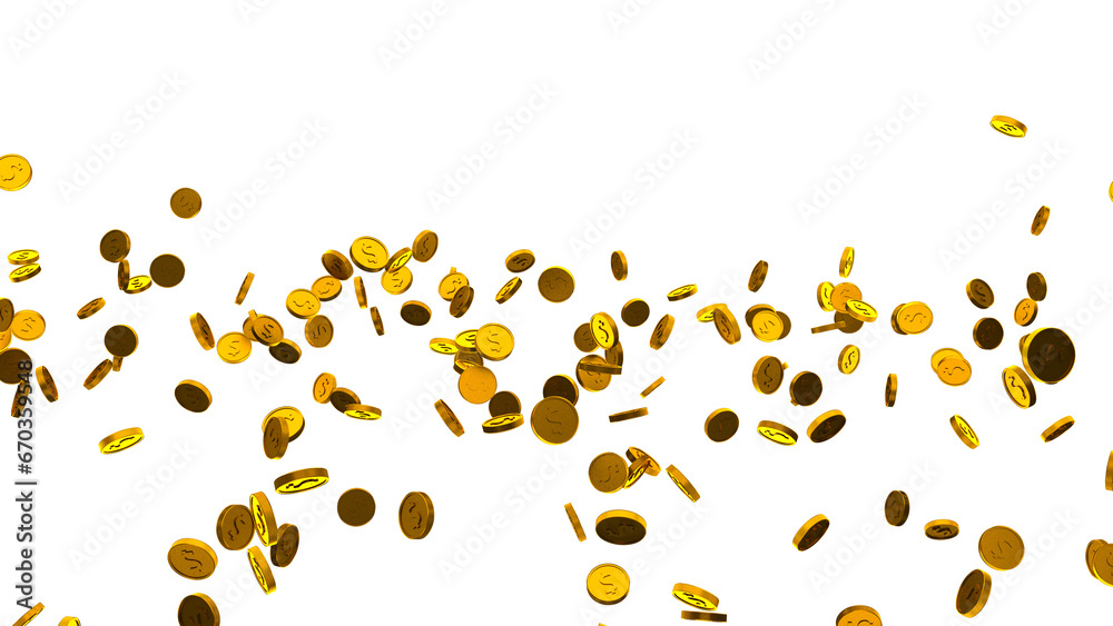 The winning golden coin floats closer to the camera. The winning golden coin floats closer to the camera.