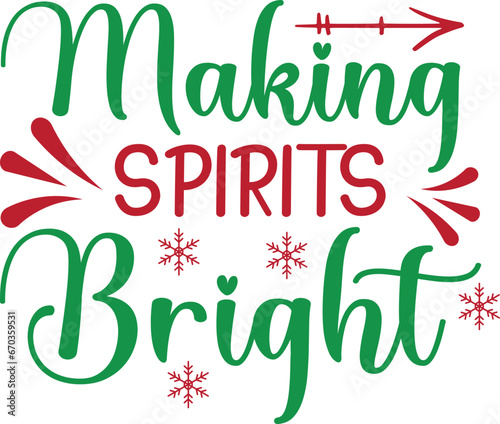 merry and bright svg t shirt design photo