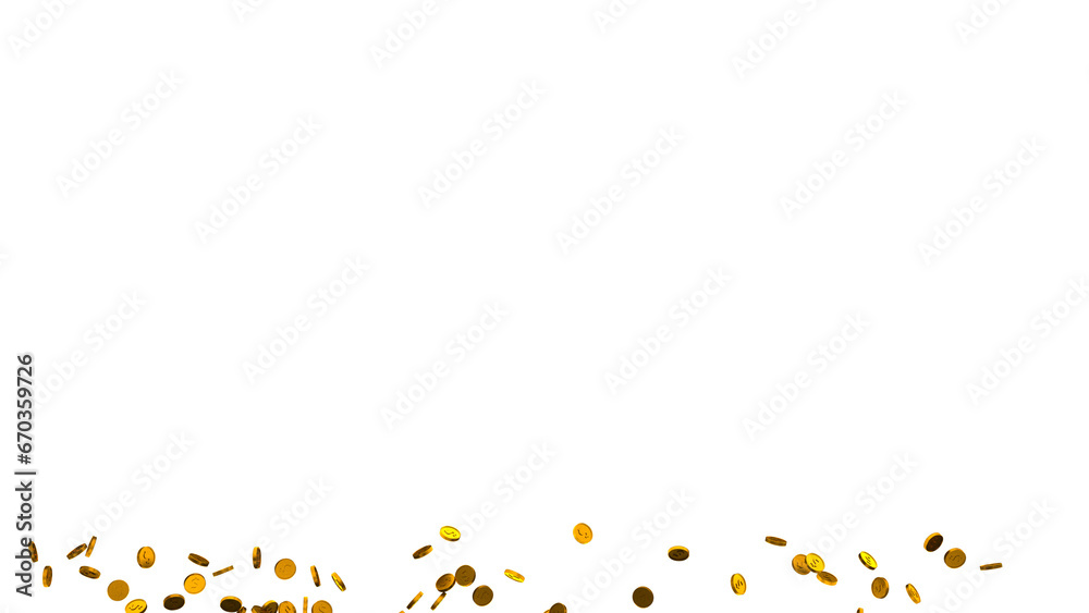 The winning golden coin floats closer to the camera. The winning golden coin floats closer to the camera.