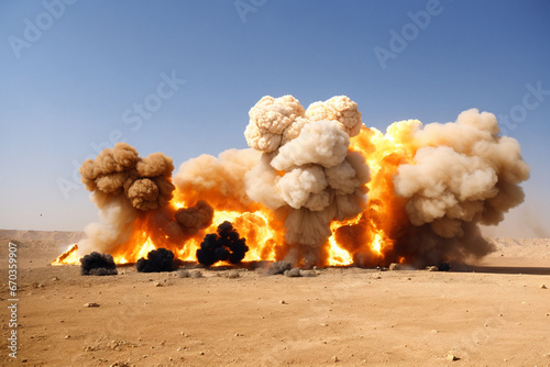 photo of a staged explosion on a test site © Алексей Добрынин