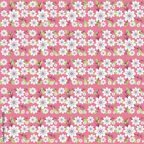 Spring flower floral pattern vector for print