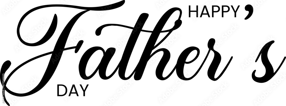 Fototapeta premium vector text happy father's day