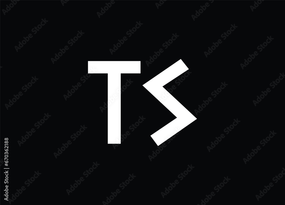 Obraz premium TS letter logo and monogram logo