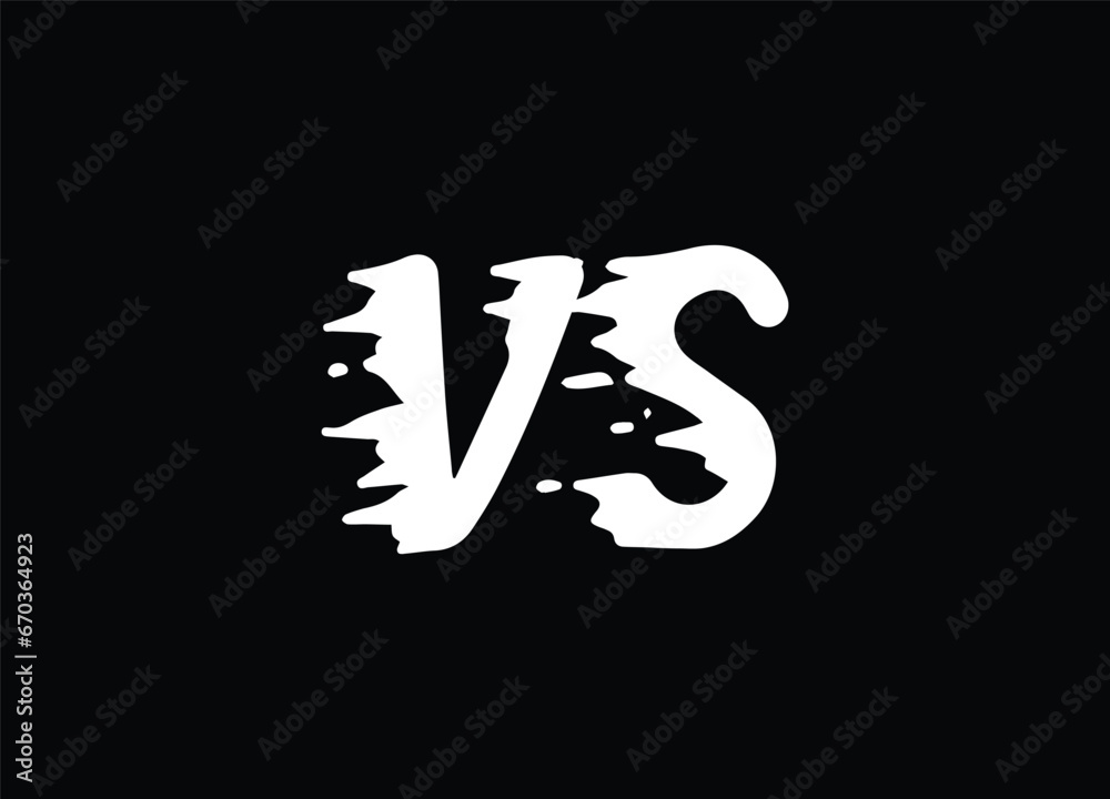 Fototapeta premium VS letter logo and monogram logo