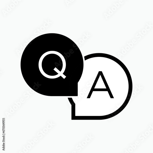 Q and A Icon. FAQ, Help Desk Symbol. Confirm, Question and Answer Symbol - Vector.
