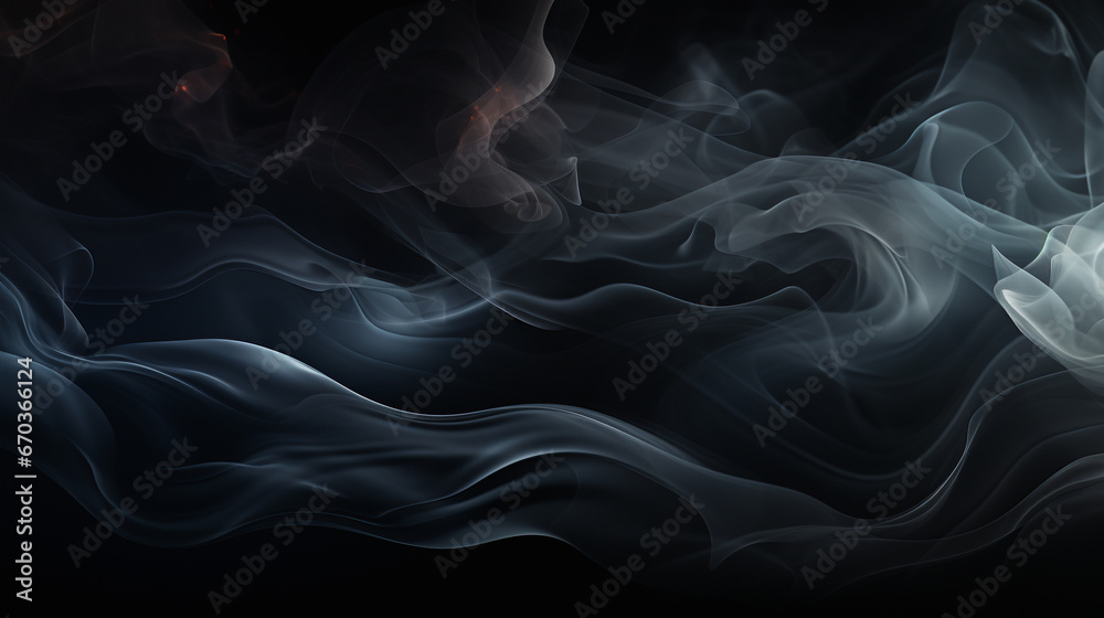 Background of a realistic smoke screen on a dark canvas