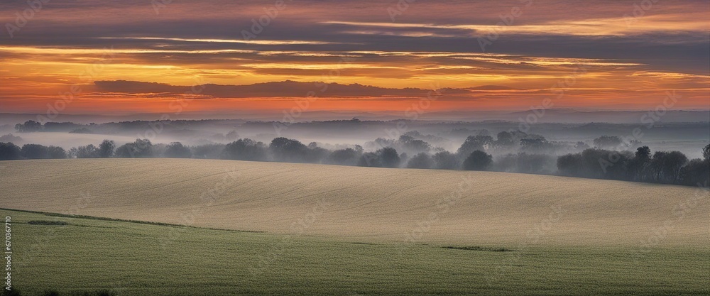  sunrise over fields