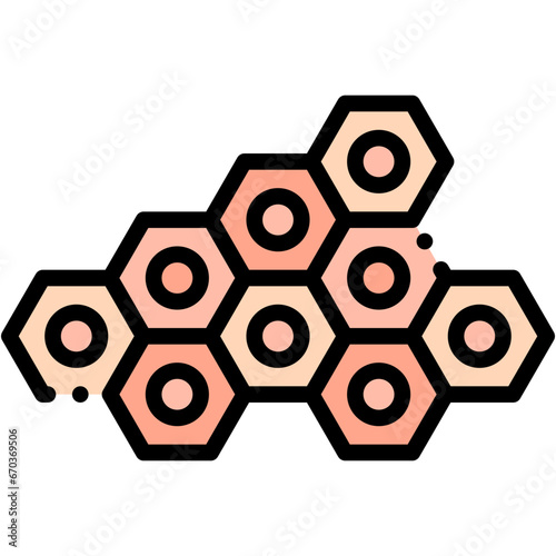 Vector Icon Skin Cell, Skin Regeneration, Beauty, Dermatology, Turnover, Skincare