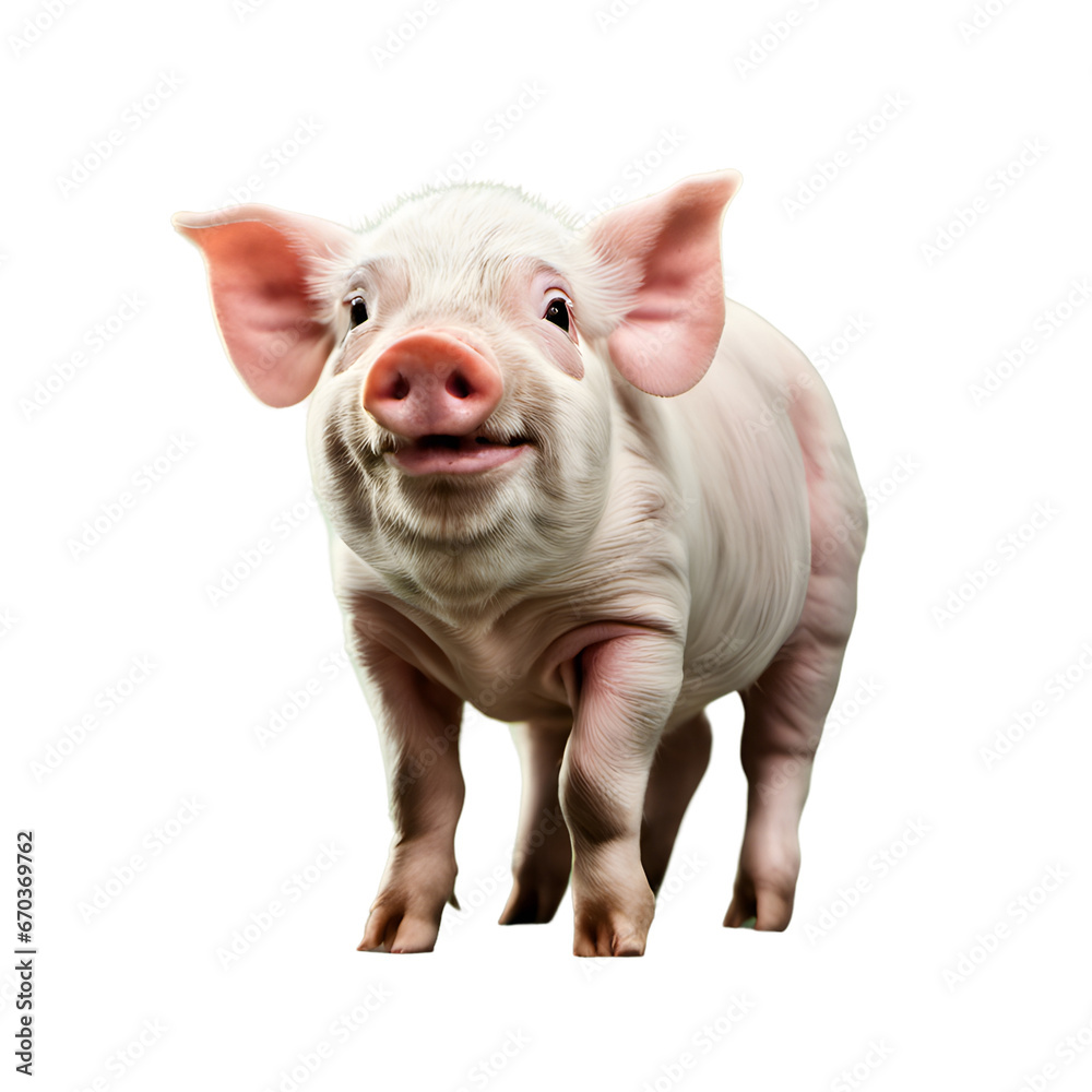 pig isolated on white pig isolated on white