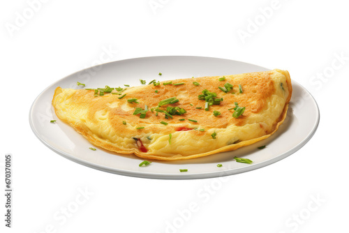 omelet on an isolated transparent background