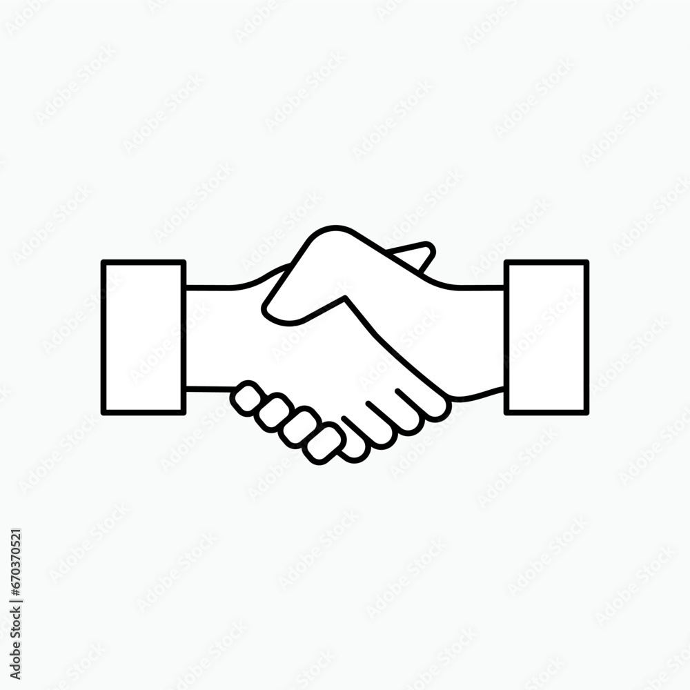Shake Hands Icon. Agree, Deal. Greeting, Congratulation Symbol - Vector. Shake Hands Icon. Agree, Deal. Greeting, Congratulation Symbol - Vector.
