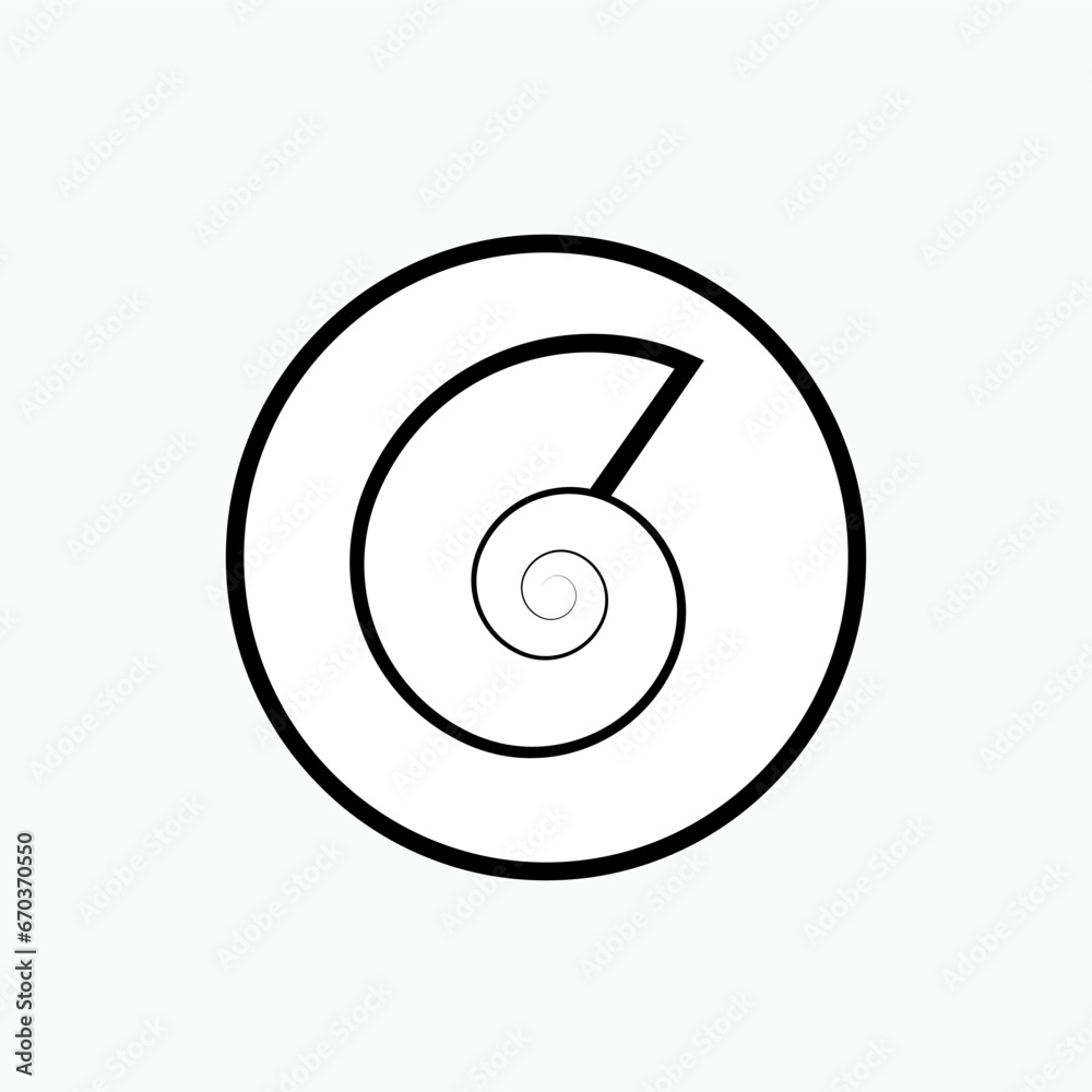  Shell Icon. Mollusk Symbol - Vector