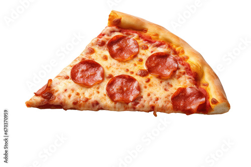 pizza slices on an isolated white background photo