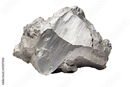 raw silver on an isolated transparent background photo