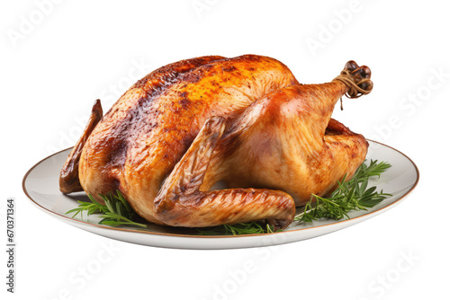 roast chicken on an isolated transparent background