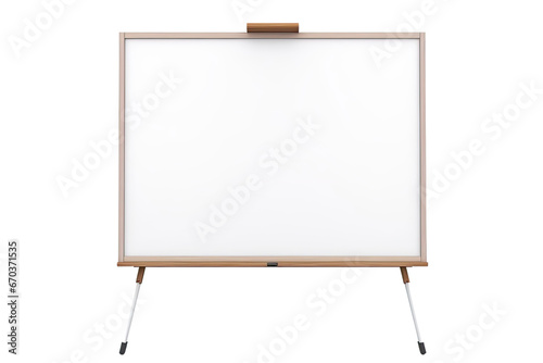 cartoon white board on isolated transparent background