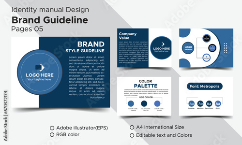 Clean Brand Guidelines Presentation Layout Design
