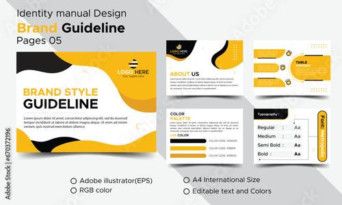 Clean Brand Guidelines Presentation Layout Design
