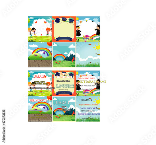 template trophy sticker for kindergarden