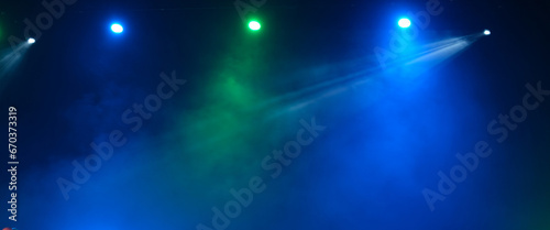 stage lights and smoke