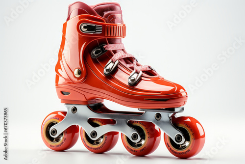 Roller skate icon in a clean and modern style, symbolizing the excitement and energy of roller skating, Generative AI